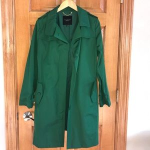 Green trench coat